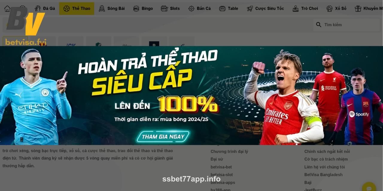 Promotions Page - SSBet77 App
